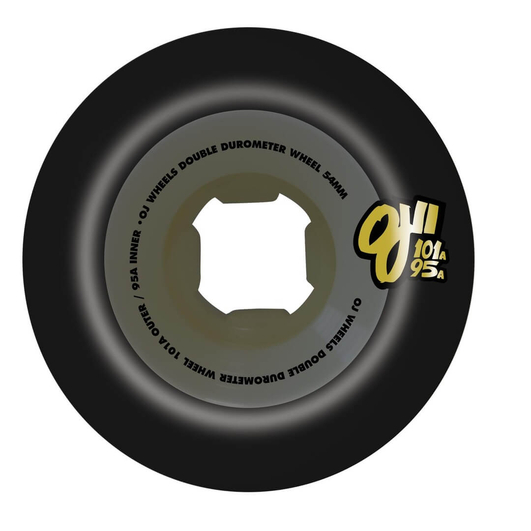 新品　OJ wheels DOUBLE DURO 54mm 101A 95A Roda Double Duro Balck Gray OJ - Desempenho e durabilidade